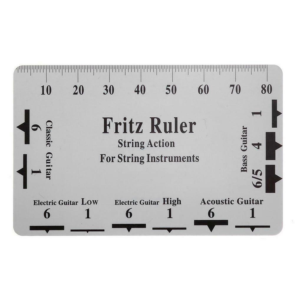 Fritz Ruler Guitar String Action Gauge String Pitch Ruler Card Luthier Tool @