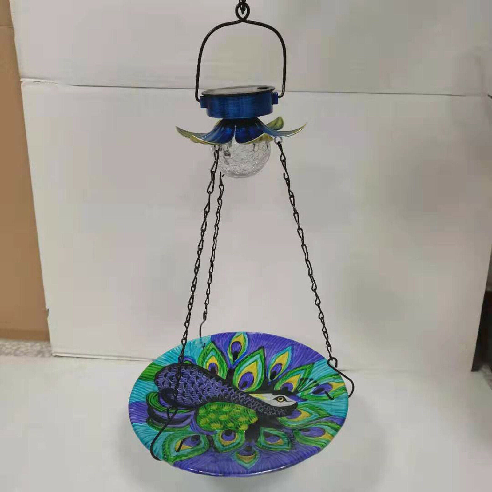 Bird Feeding Tray Solar Garden Landscape Decoration Waterproof Easy Clean