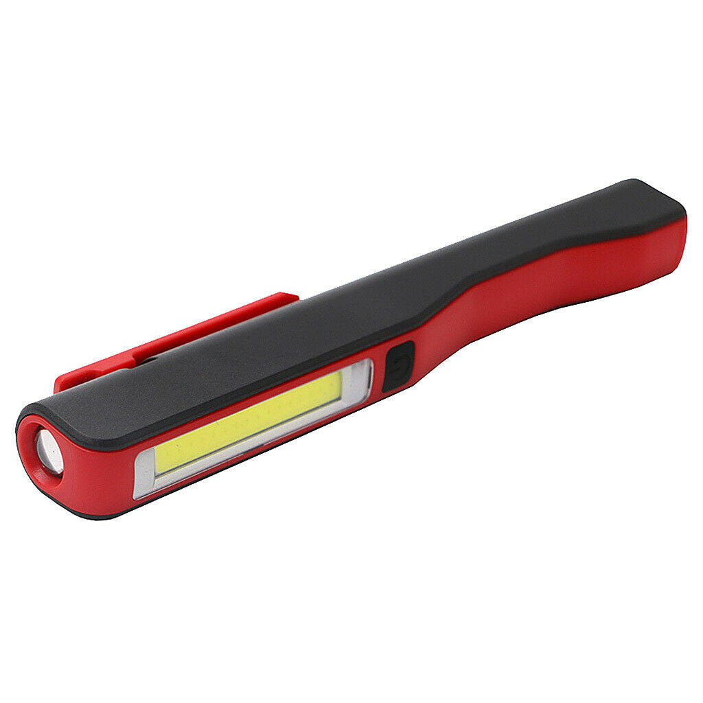 Multifunction COB Work Light Lamp Handheld Flashlight Torch W/ Magnetic Red