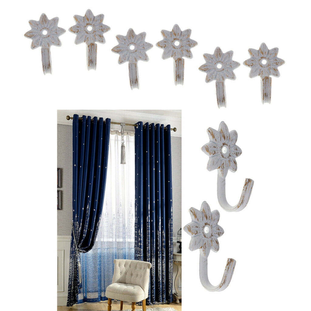 Home Decorative Curtain/Drapery Holdback, Set of 6Pcs