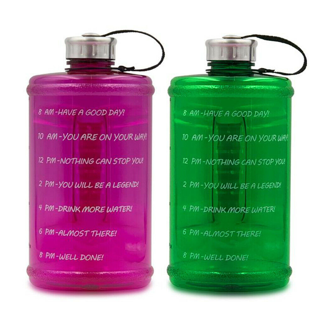 2 Pack Water Bottle Reusable Jug BPA Free Kettle Hiking Sports Camping 73oz