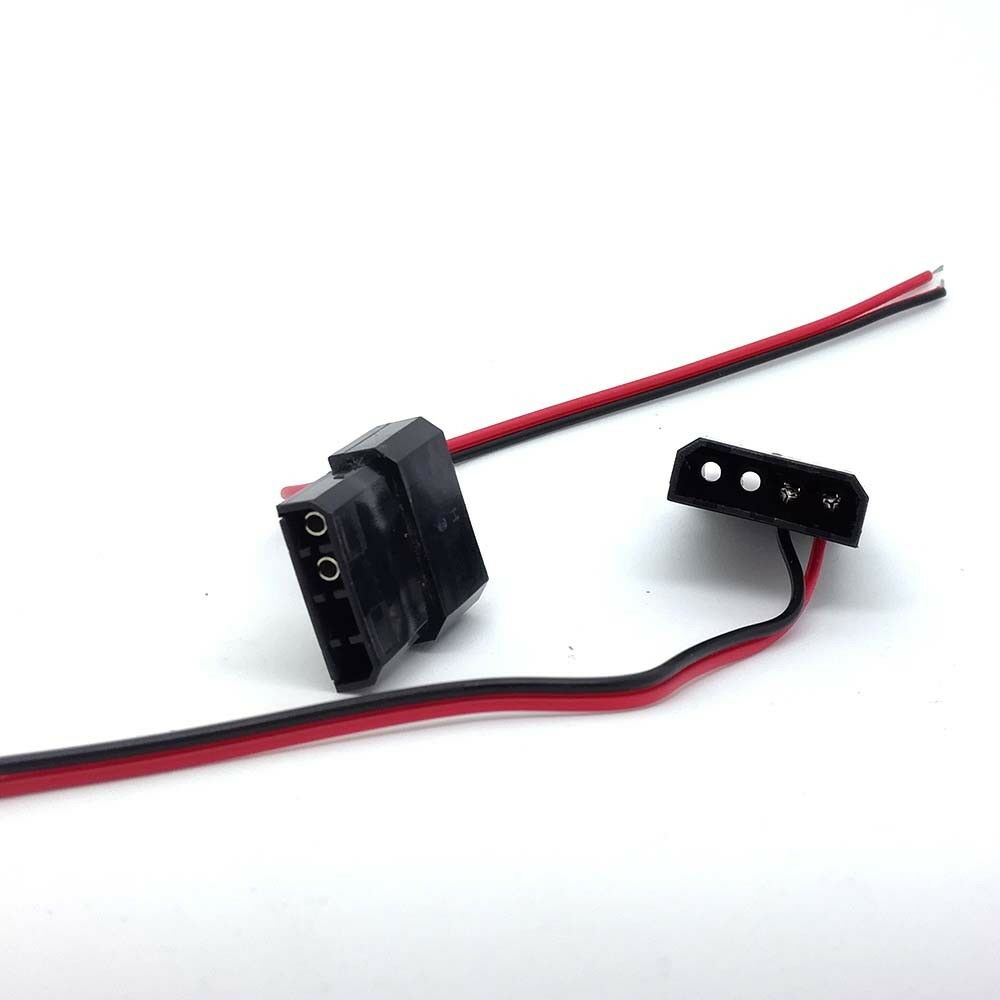 4 PIN Molex to 2 pin Welding cord DC Power cable 12V/3A for LED SMD PC box  tt