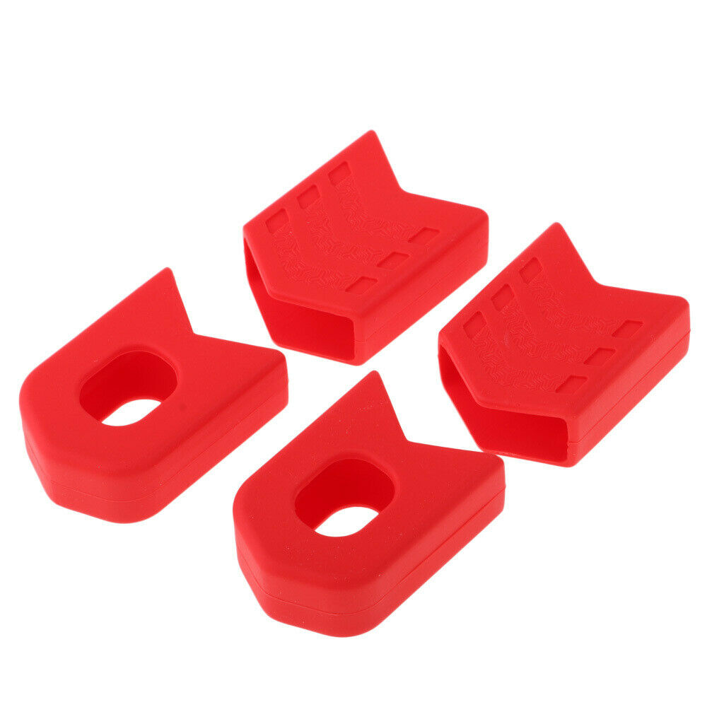 1 Set (4PCS) Bicycle Crank Protector Bike Cycling Crankset Protectors Red