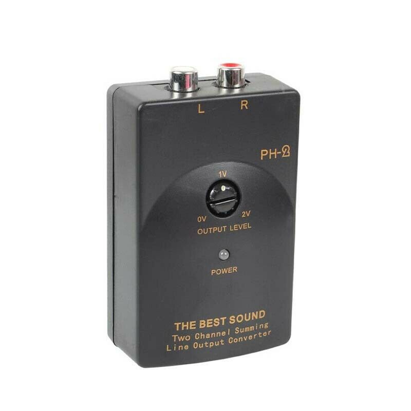 Car Stereo Audio RCA Out Speaker High To Low Level Line Converter +Adapter Wire
