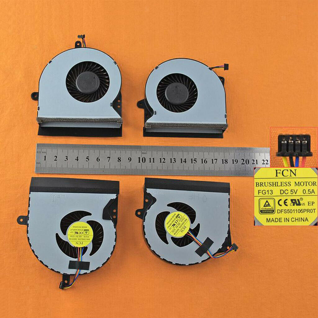 2Pcs For ASUS G751 G751J G751M G751JY G751JM G751JT CPU Fan Left+Right