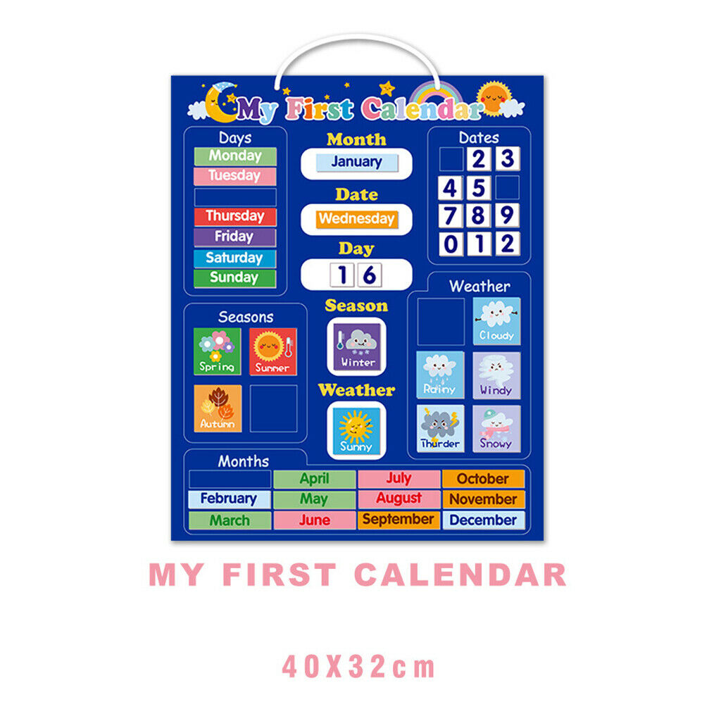 Circle Time Center Classroom Pocket Chart School Calendar and Weather Pocket