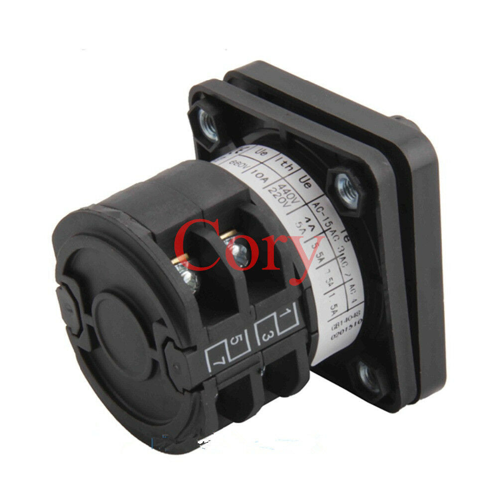 1PCS Rotary Changeover Switch ON-OFF-ON 3 Position 10 screw Terminals 220V 2.2kw