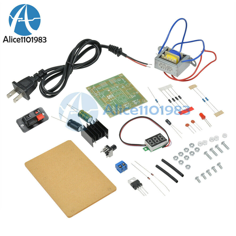 Continuously Adjustable Regulated DC Power Supply DIY Kit LM317 1.25-12V