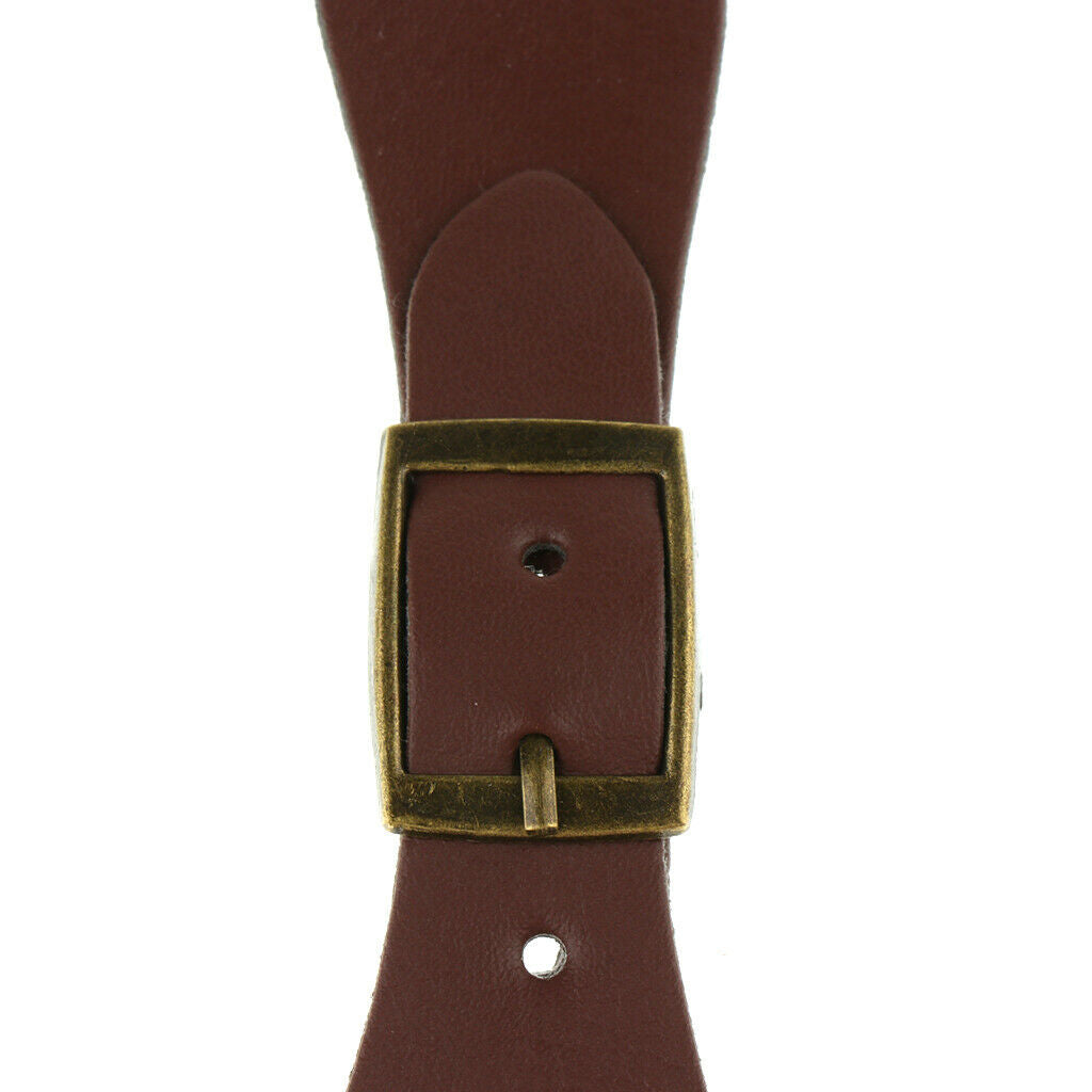 Brown Leather Alloy Snap Sewing Toggle Button DIY Bag Coats Fastener for Women