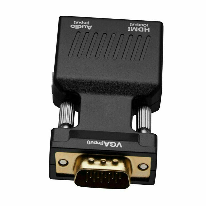 1PC VGA To HDMI Adapter FHD 1080P Audio Video Converter Laptop PC To TV HDTV AV