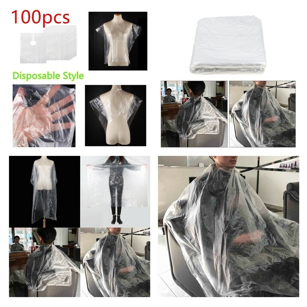 100x Large Disposable Hair Cutting Cape Gown Protect Barber Capes Gowns