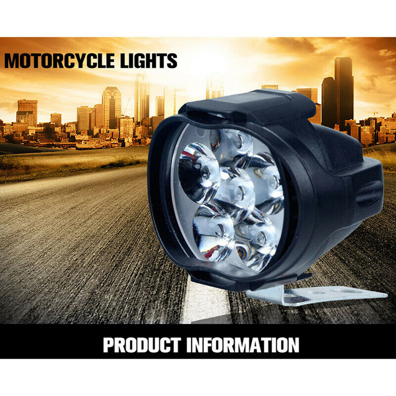 1 Pair 6 LED Spotlight Spot Light Motorcycle Headlight Super Bright Fog LampSJCA