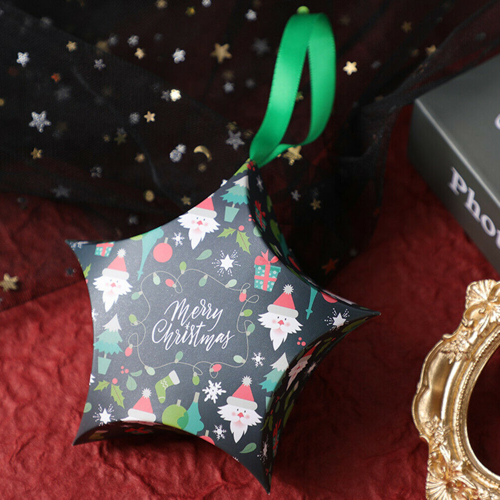 Christmas Paper Boxes Chocolate Candy Boxes Paper Gift Stars Christmas Gift Box