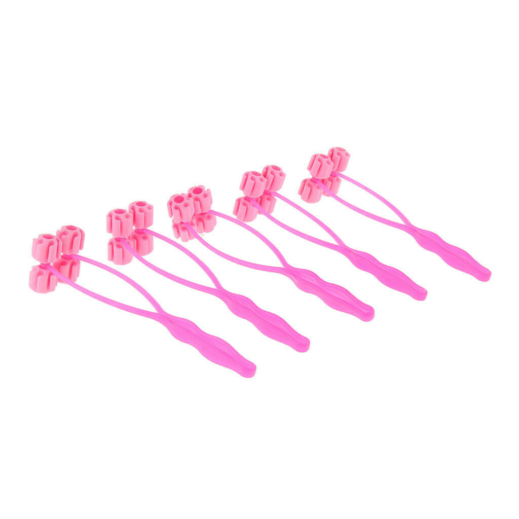 5Pcs Dog Cat Thin Face Massager Feet Legs Relief Tool Grooming Tool Rose Red