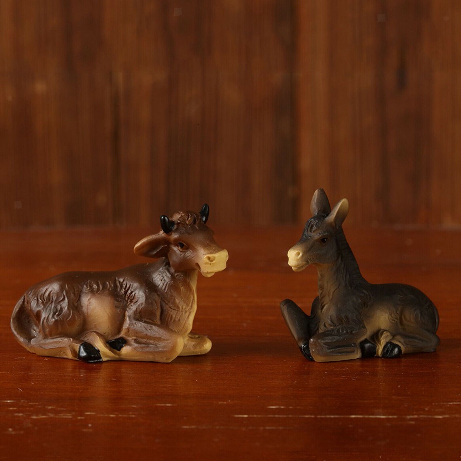 1 Set Statue Nativity Christmas Baby Jesus Manger Miniatures Present Table Deco