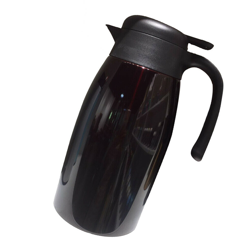 2L Insulation Thermal Coffee Carafe Water Bottle Pot Tea Kettle Black