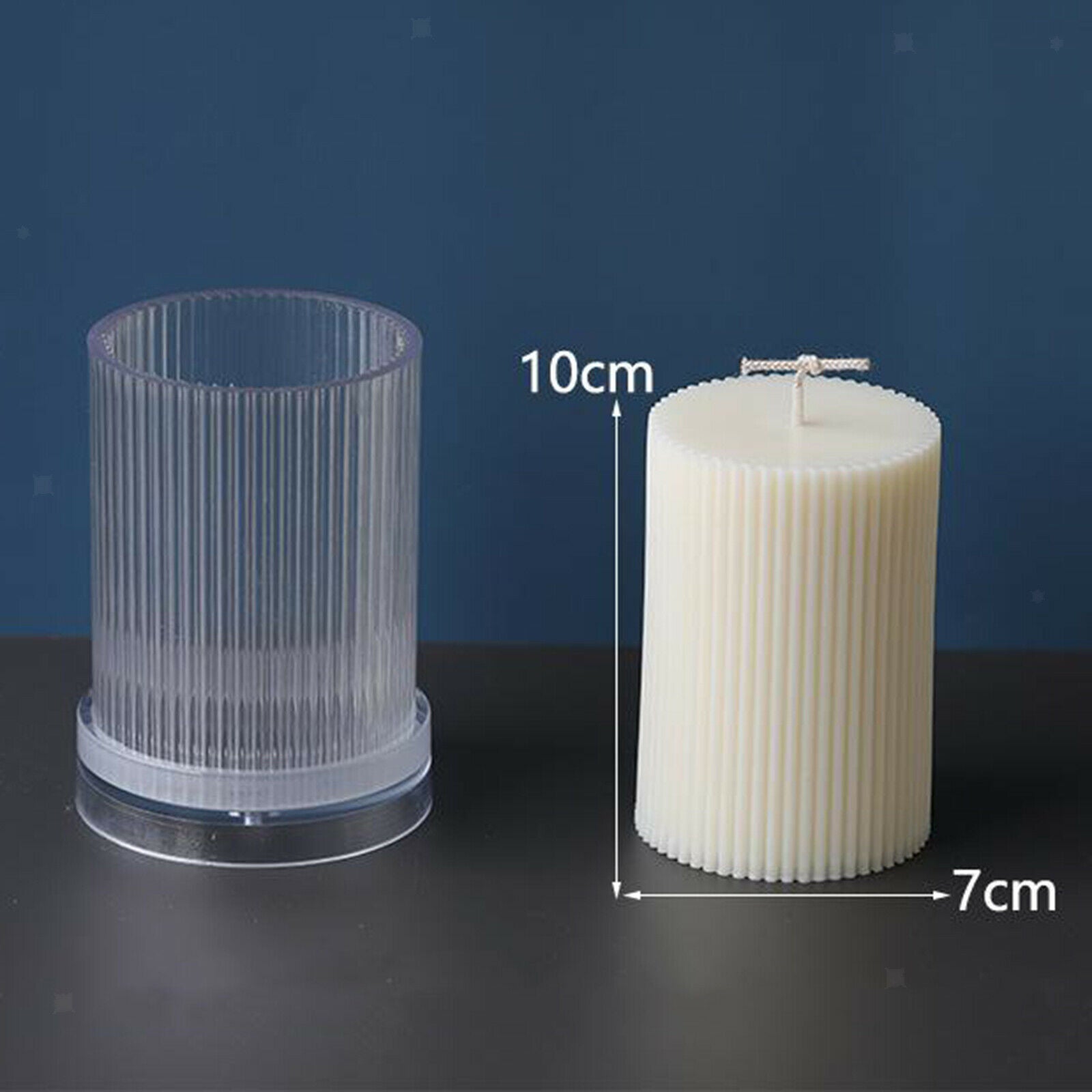 Acrylic Candle Mold Pillar Making Wax DIY Christmas Birthday Wedding Gift Decor