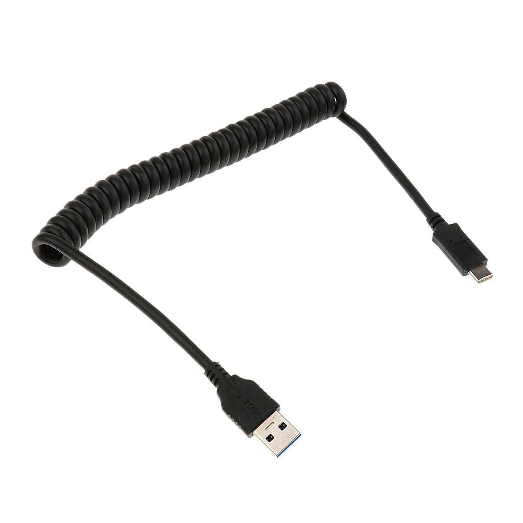 1 piece USB 3.0 to Type C Extension Coiled Cable Usb 3.0 Male to Usb C
