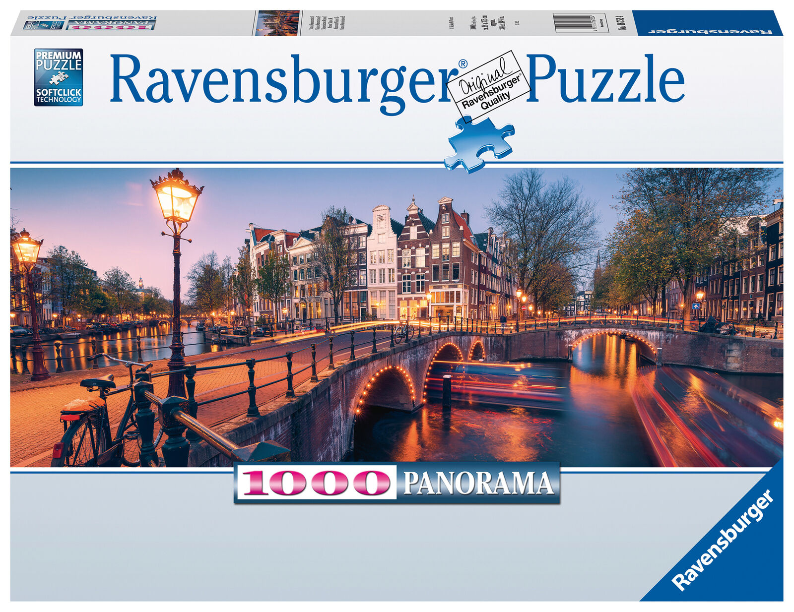 16752 Ravensburger Evening in Amsterdam Panoramic Jigsaw Puzzle 1000pcs Age 12+