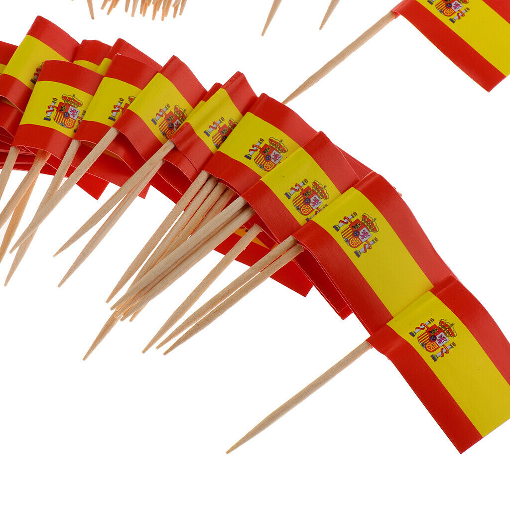 400 Pcs Cupcake Toppers Flag, Country Toothpick Flag, Small Mini Stick Flags