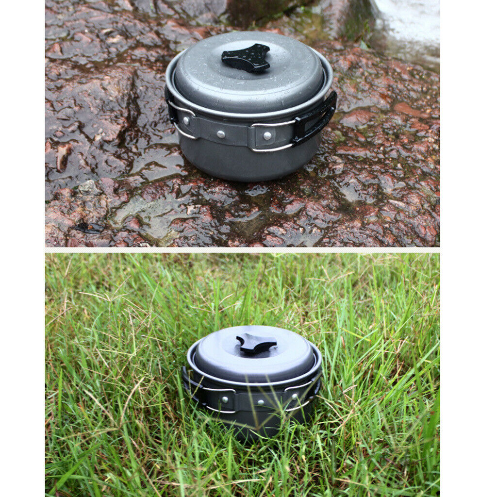 Outdoor Saucepan Cookware Cookware with Foldable Handle for Hiking
