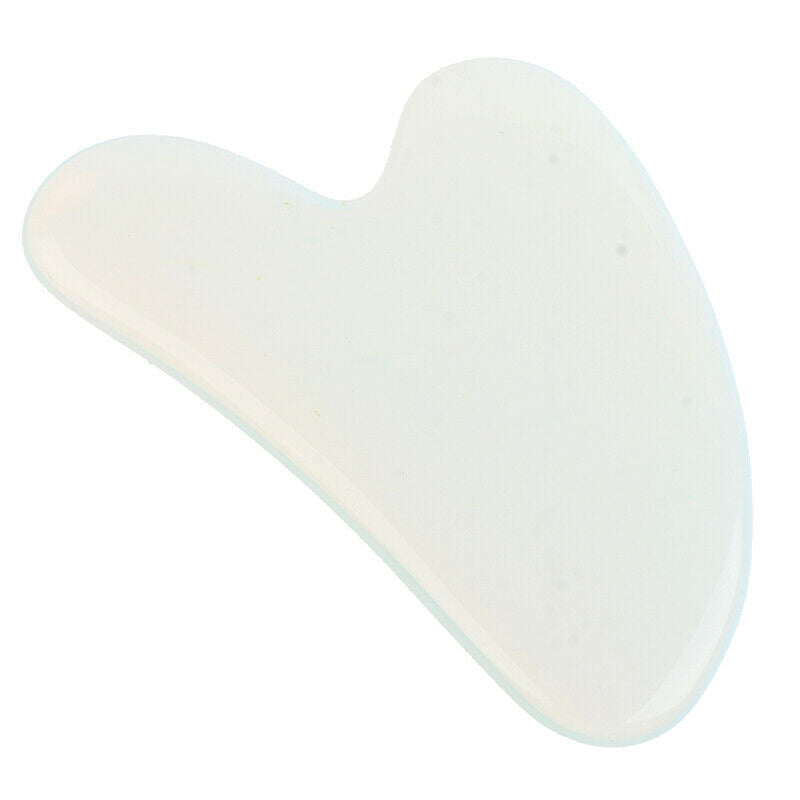 1X Guasha Board Opalite Stone Scraper Massage Tool Heart Shaped Massage P.l8