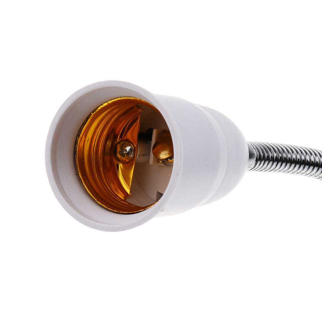 E27 Flexible Clip on Switch LED Light Lamp Bulb Holder Socket Converter UK