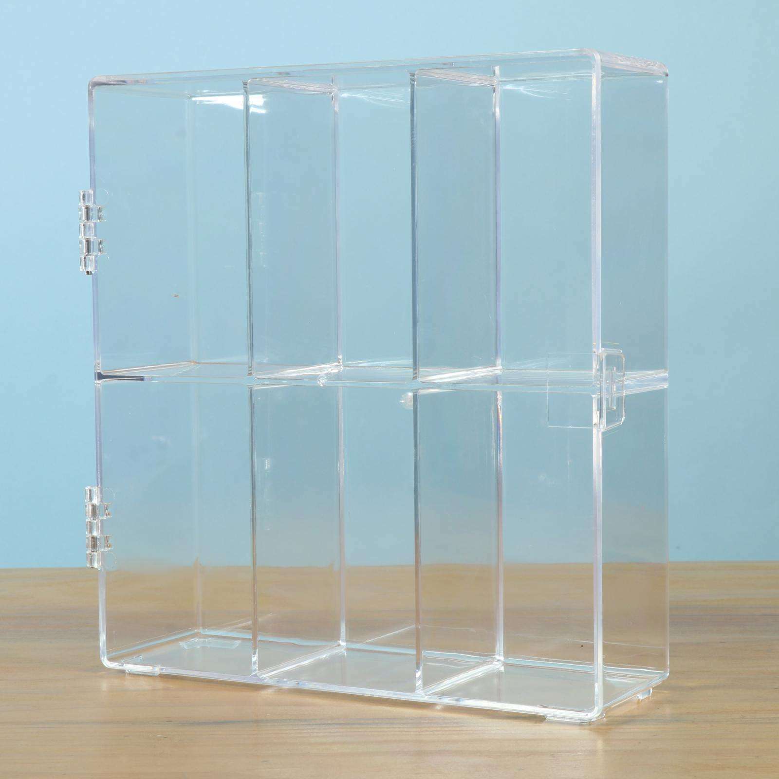 Acrylic Display Rack 6-Compartment Acrylic Assemble Stand Stackable Protector