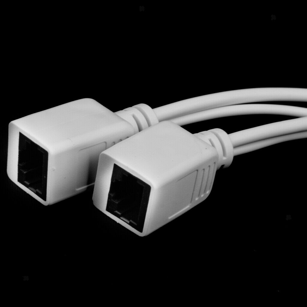10x Set of 2Pcs Power over Ethernet Passive PoE Adapter Injector + Splitter Kit