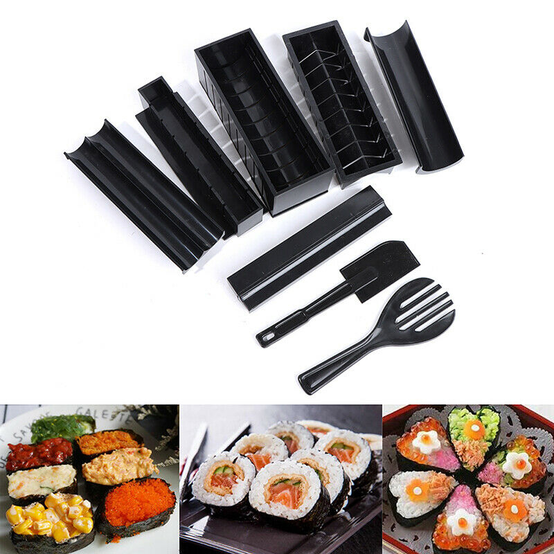 10pcs DIY Sushi Making Kit Rice Roller Mold Set For Beginners Kitchen KitSJCA