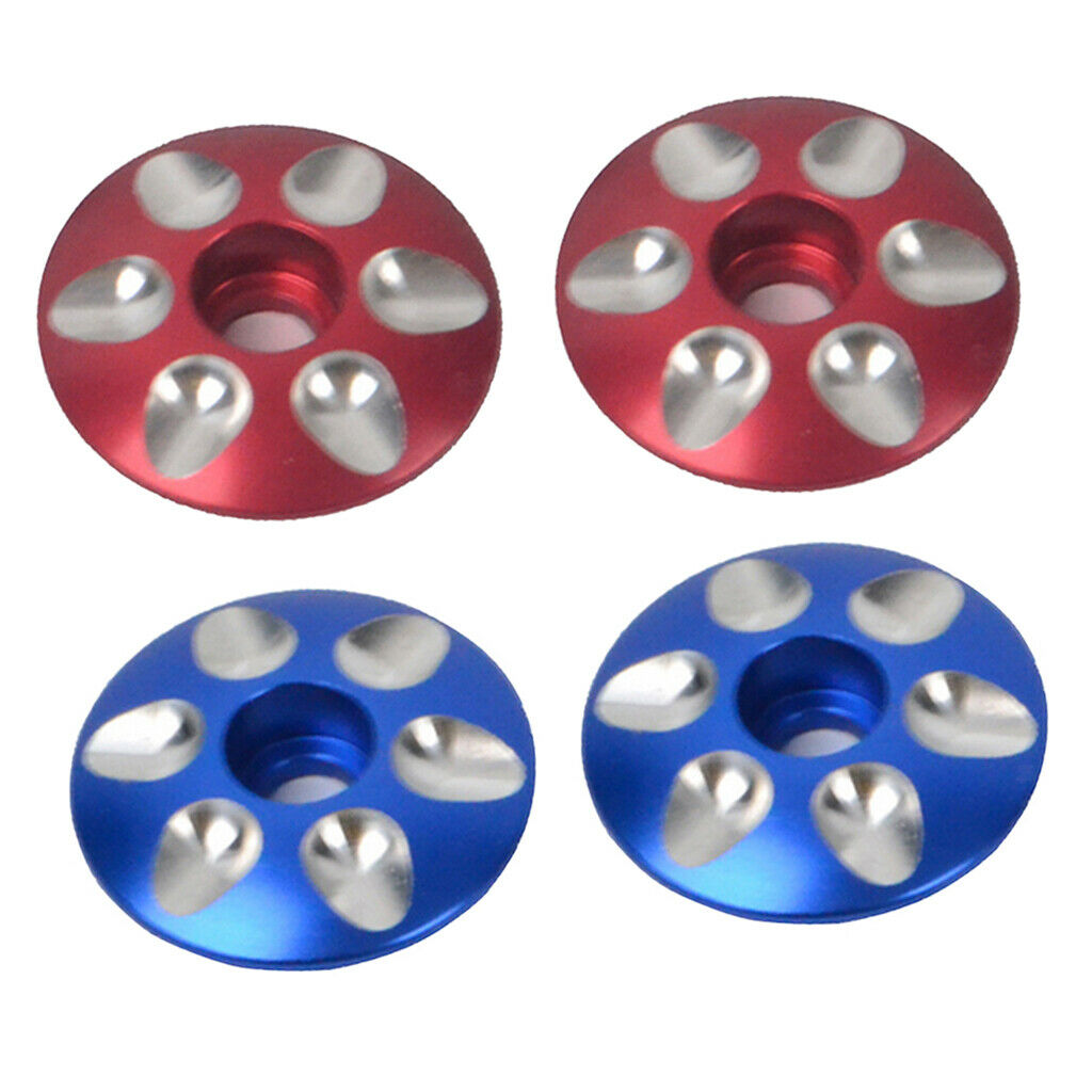 4-part Racing Bike Cover Caps Made of Aluminum Alloy for Spare Parts Blue +