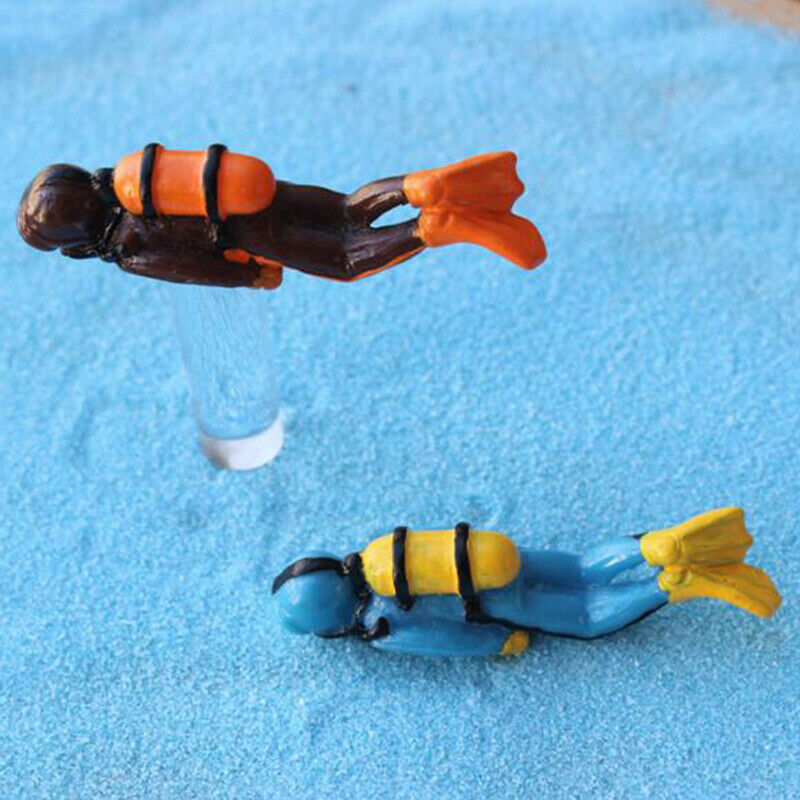Treasure Hunter Diver Fish Tank Ornament Landscape Aquarium Decorati.l8