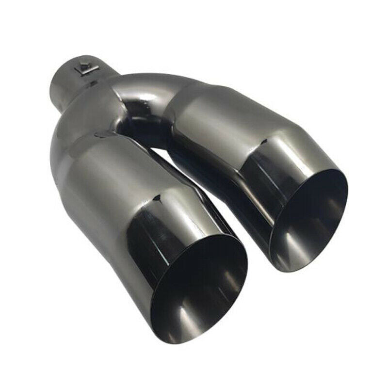 2.5" to 3" Dual Exhaust Tip 3 Inch Outlet 9.5" Length Stainless Exhaust Tailpipe