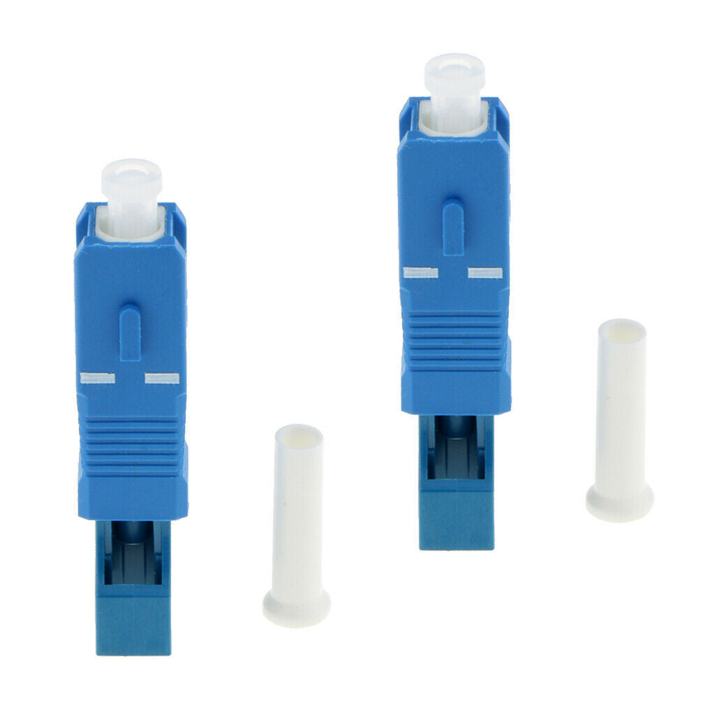 2Pcs Single Mode SC to LC Adapter Connector for Optical Power Meter Blue