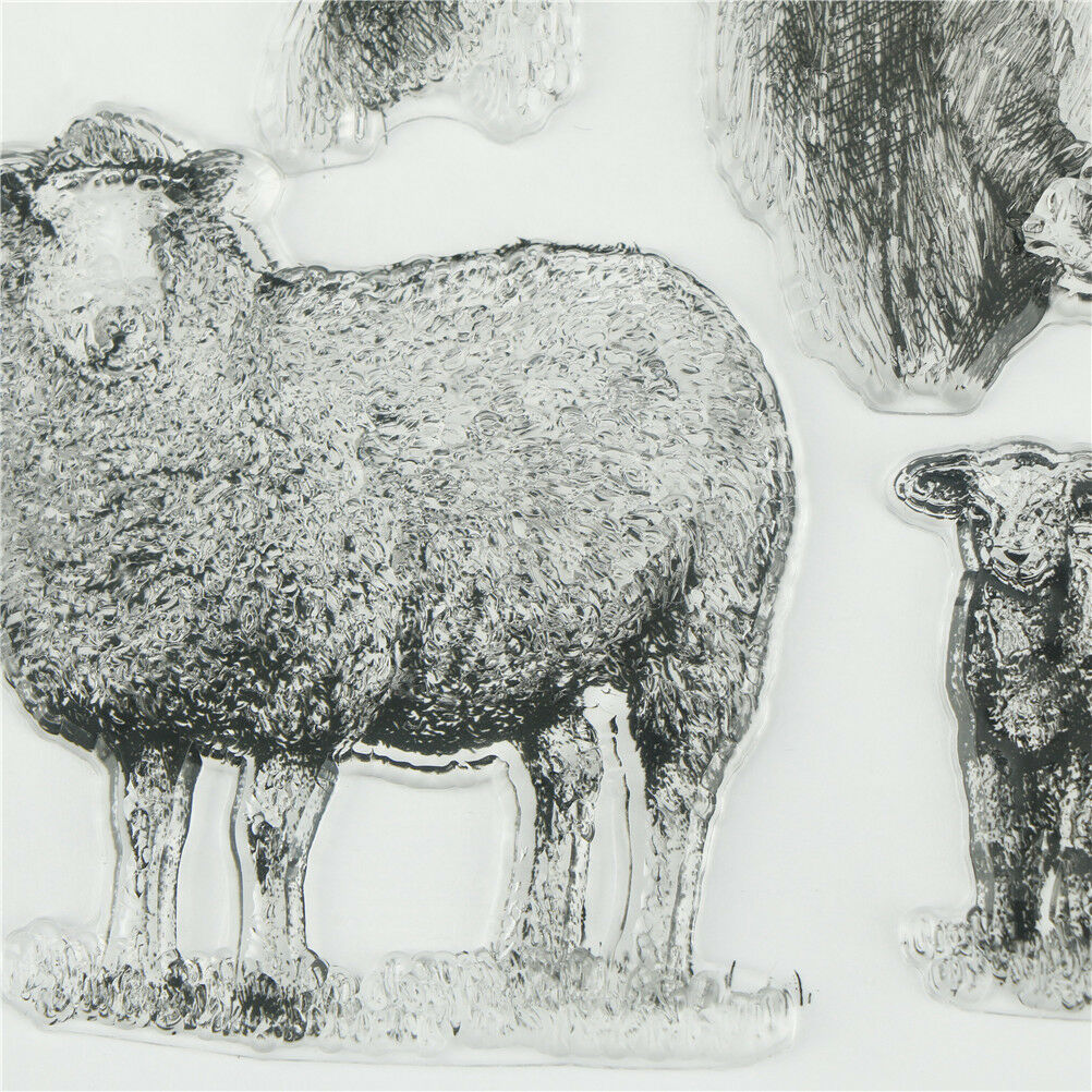 Animals Pig Cow Sheep Clear Stamps Scrapbooking Card Making Photo Album De.l8