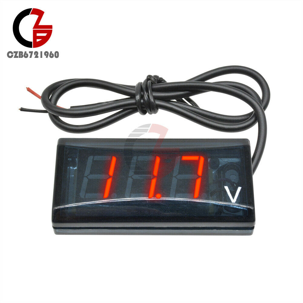 Digital DC 8-16V Red LED Display Voltmeter Panel Voltage Volt Meter 12V For Car