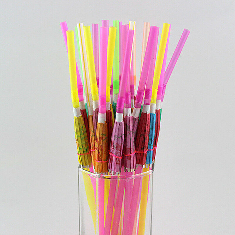50pcs Mixed Paper Cocktail Umbrellas Parasols for Party Tropical Drinks