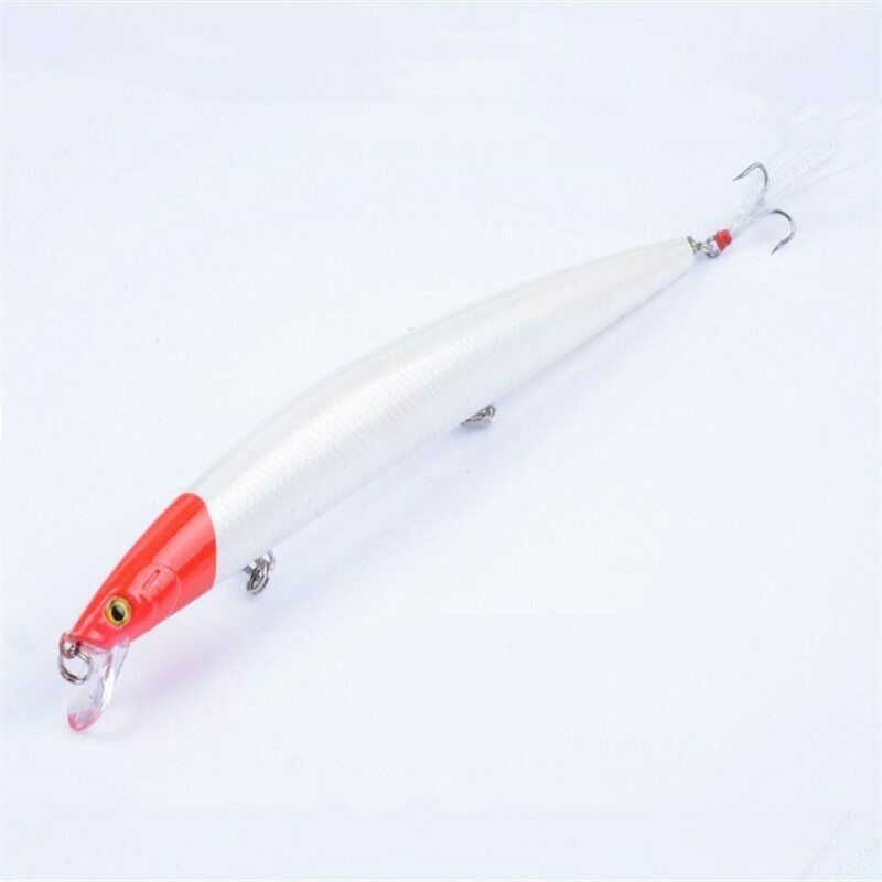 6PCS Sinking Minnow Fishing Lure 0.74oz 7.3in Artificial Bait Long Wobbler Hard