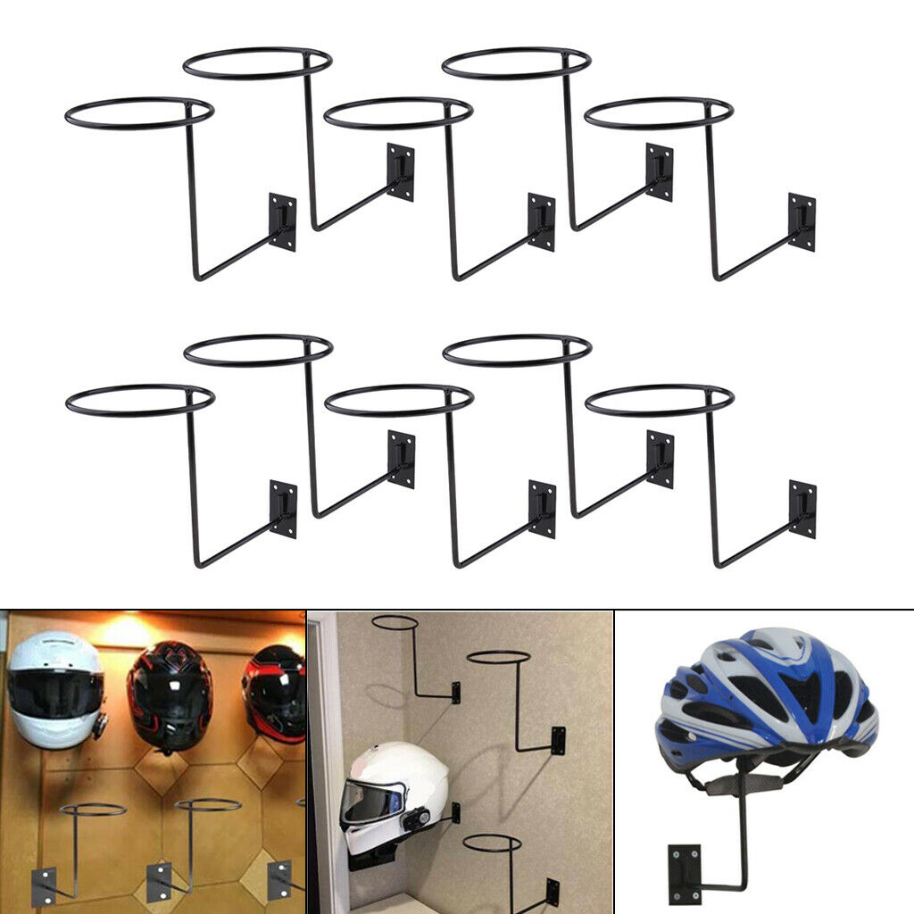 10x Motorcycles Accessories Alloy Helmet Storage Hanger for Hockey Hat Black