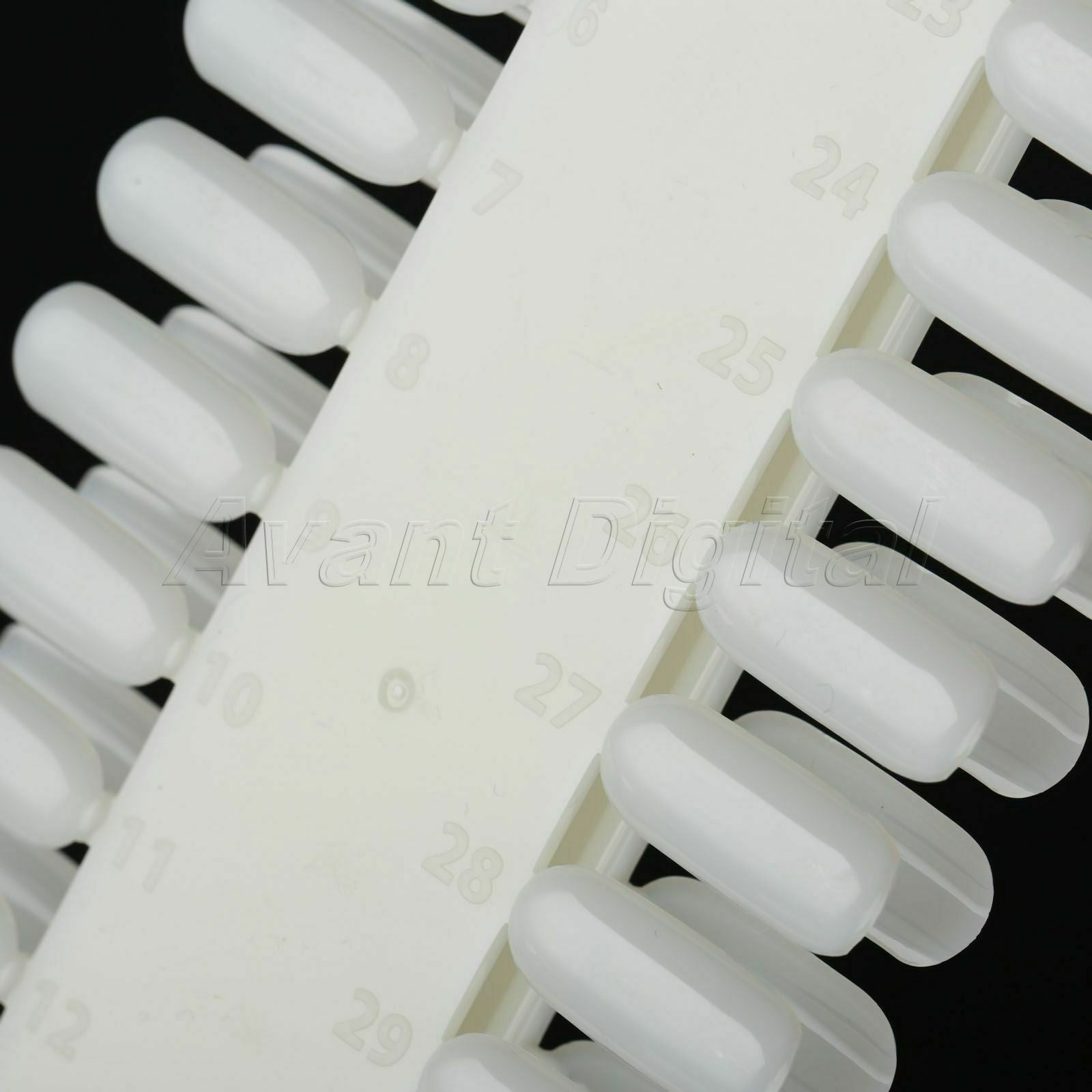 White Nail Practice Color Chart Palette Polish Training Nail Art Display 72 Tips