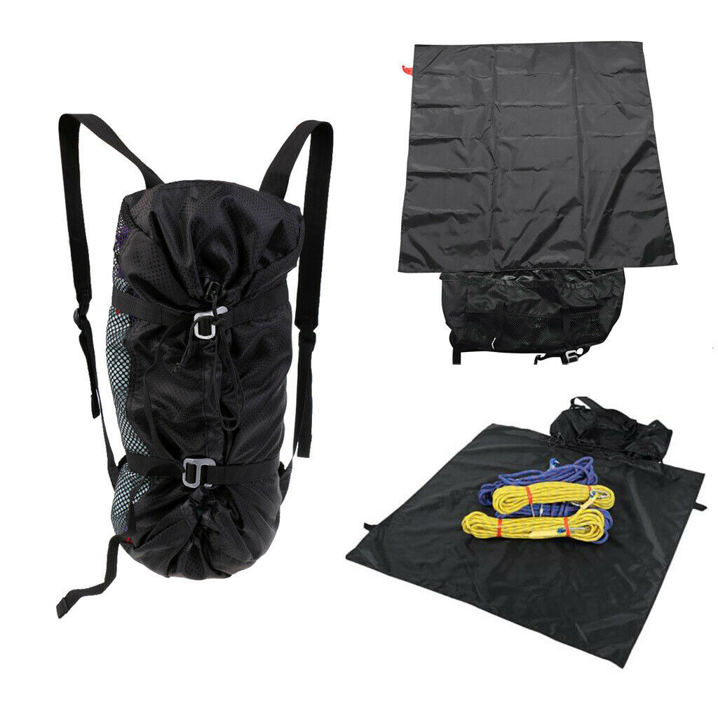 Folding Outdoor Rock Climbing Rope Bag Cords Slings Equipment Gear Backpack