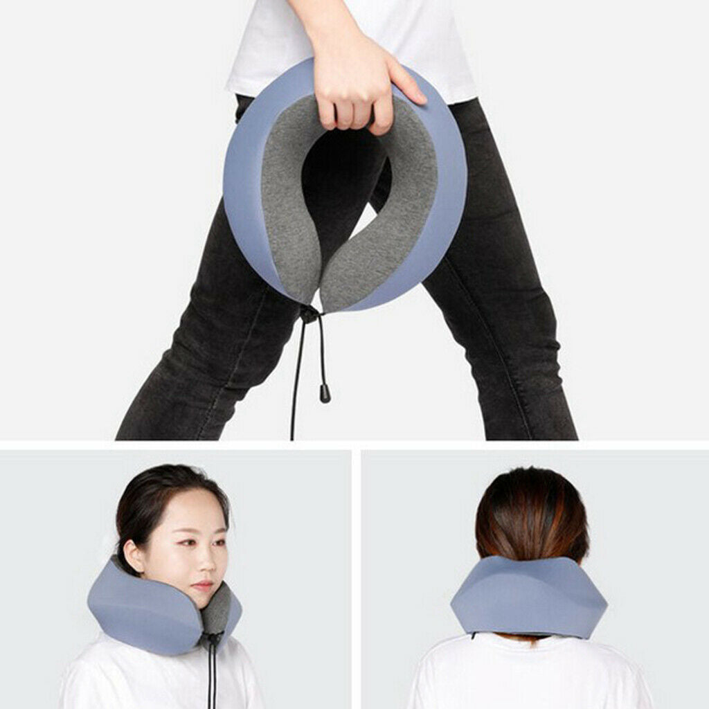 Memory Foam U shaped Travel Pillow Neck Support Head Rest for Car Airplane Sleep