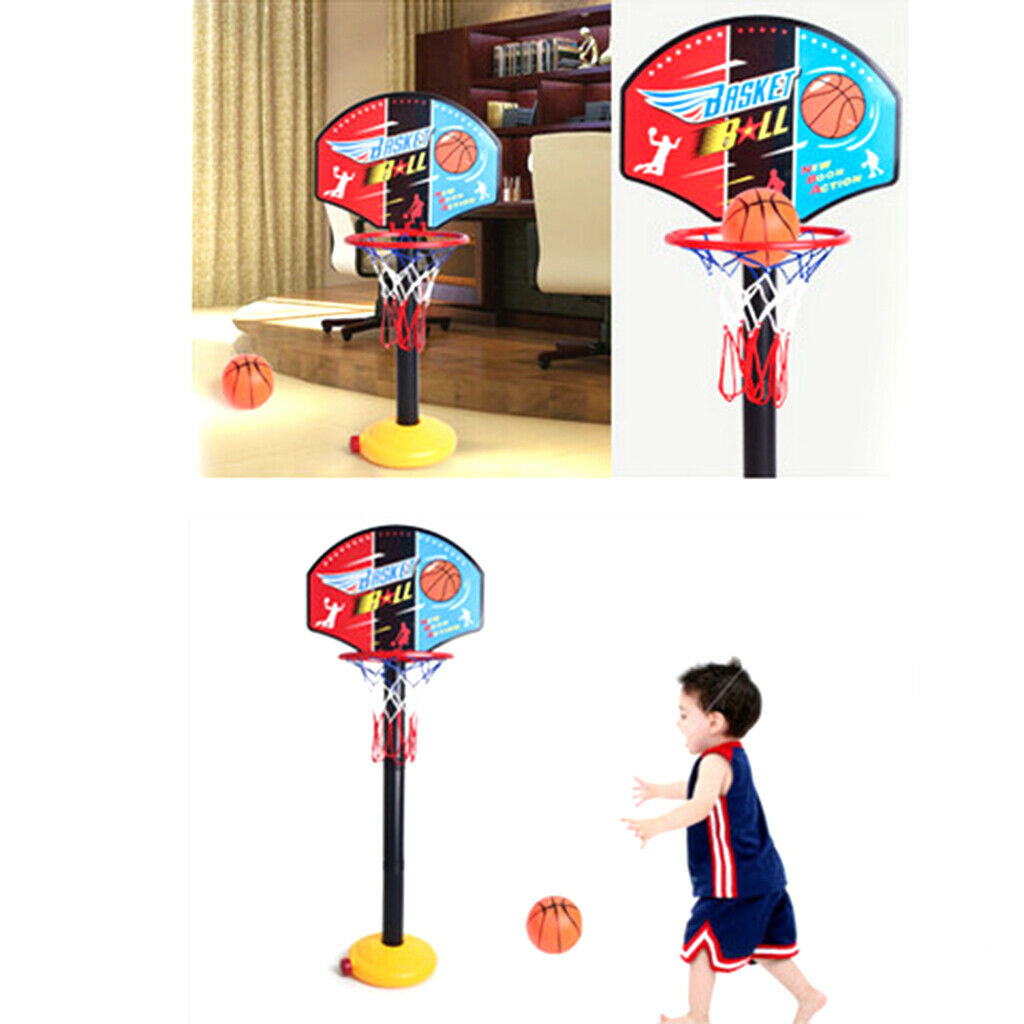 Portable Kids Basketball Stand Set Basket Hoop