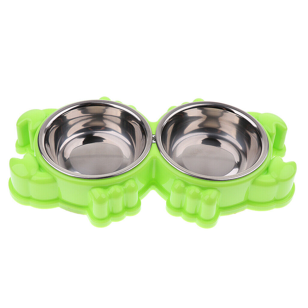 Cat Feeder Dog Anti Skid Bowl Feeding Bowl Dish Container Green Crab