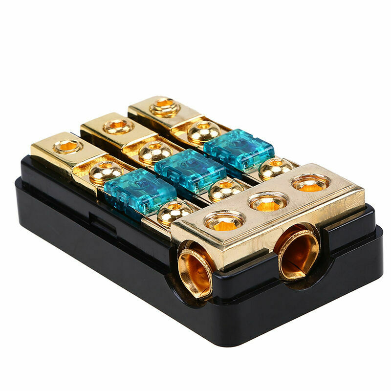 Universal 1 Way In 3 Way Out Style Fuse Holder Fuseholder Box AT Audio Part Tool