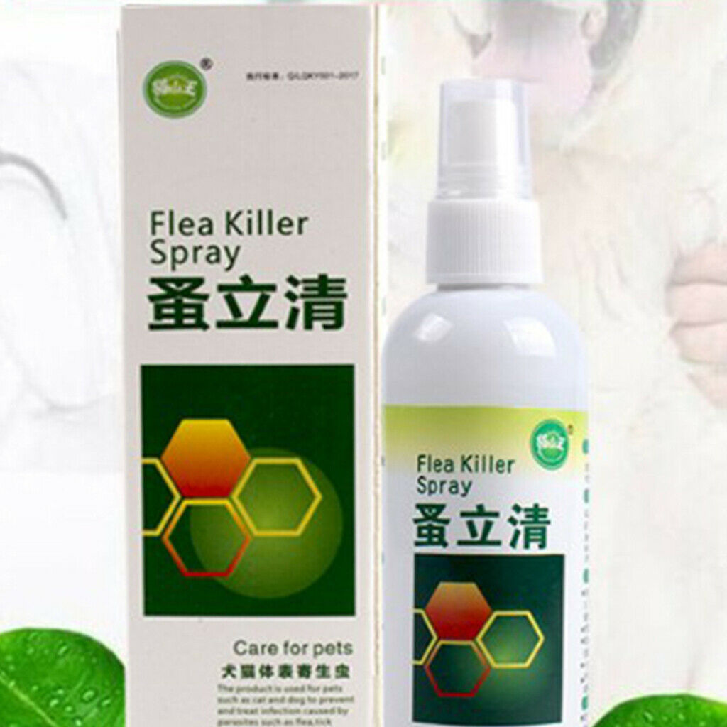 120ml Cat Dog Skin Care Spray Deworming Flea Treatment Drops Anti-flea