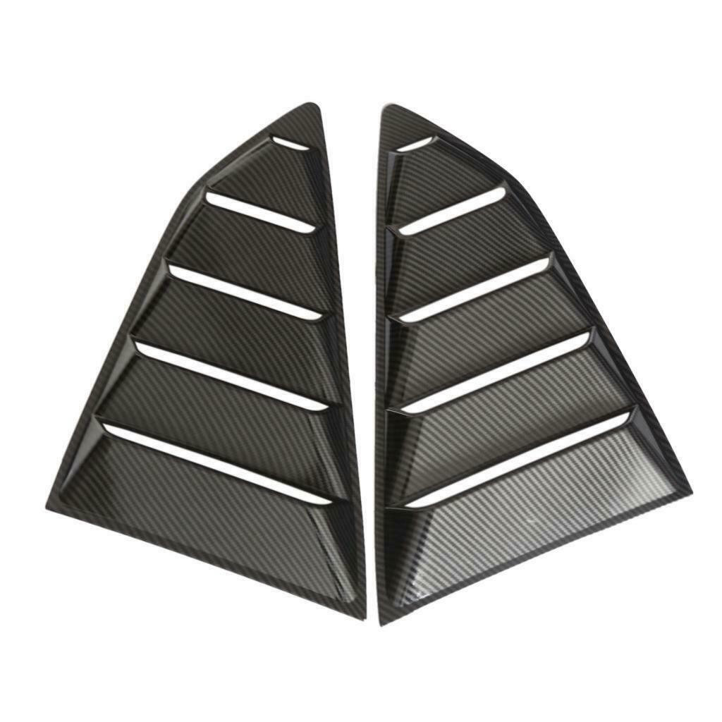 2Pcs Black Rear Windows Louvers Sun Shade Cover Vent For Chevrolet Camaro