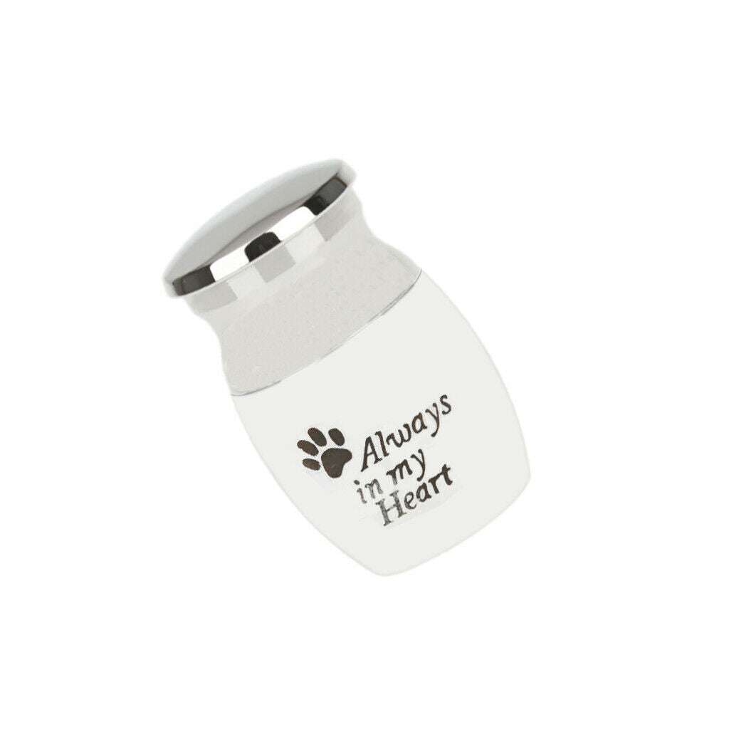 Pet Urn Mini Jar-Always In My Heart Paw Print Waterproof Stainless Steel