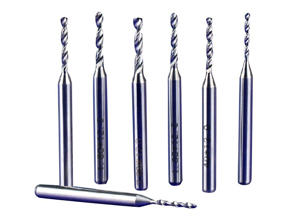 10x Tungsten Carbide PCB Carving Tool CNC Engraving Micro Drill Bits 2.1-3mm