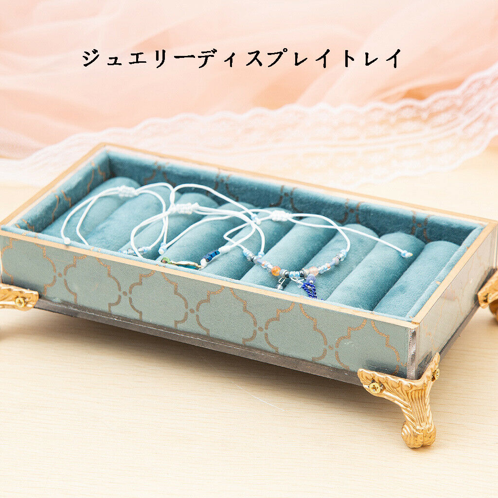 Multifunctions Jewelry Storage Cufflinks  Necklace Tray Organizer - Velvet
